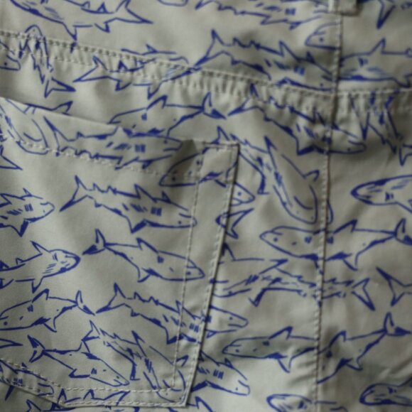 Cat & Jack Boys Shark Print Swim Trunk Shorts 10 - Picture 6 of 8